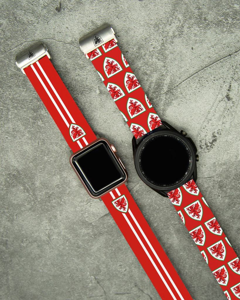 Wales National Team Full Print Watch Band With Engraved Buckle - Affinity Bands
