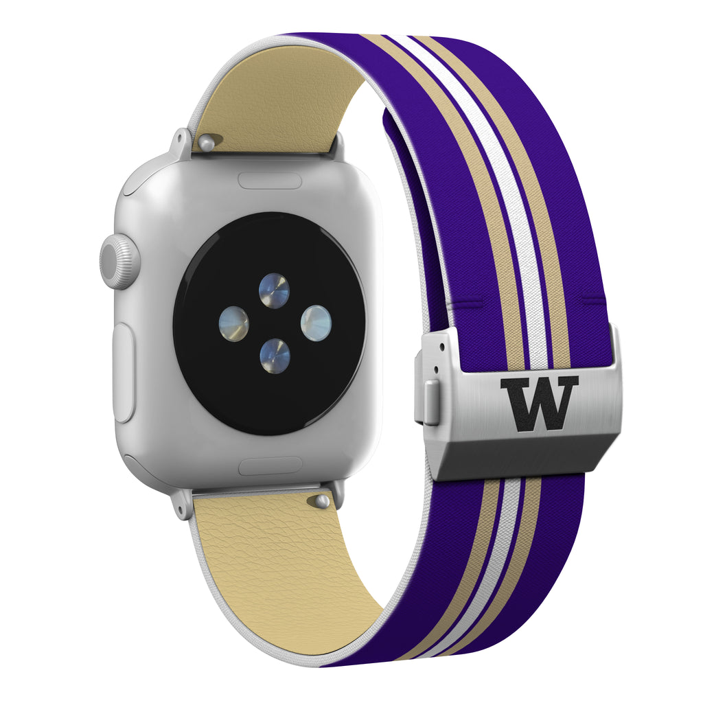 Washington Huskies Full Print Watch Band With Engraved Buckle - AffinityBands