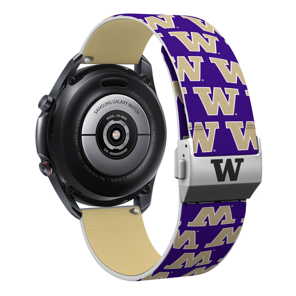 Washington Huskies Full Print Quick Change Watch Band With Engraved Buckle - AffinityBands