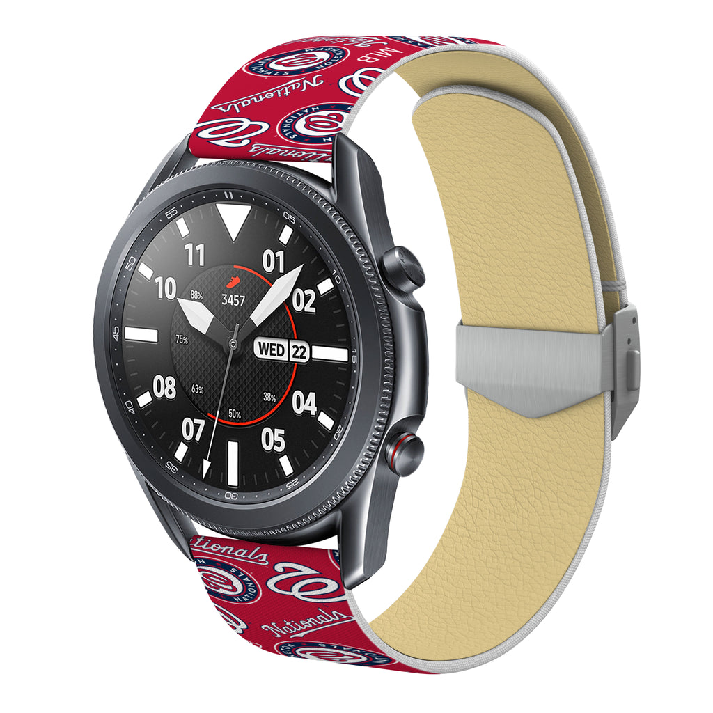 Washington Nationals Full Print Quick Change Watch Band With Engraved Buckle - AffinityBands