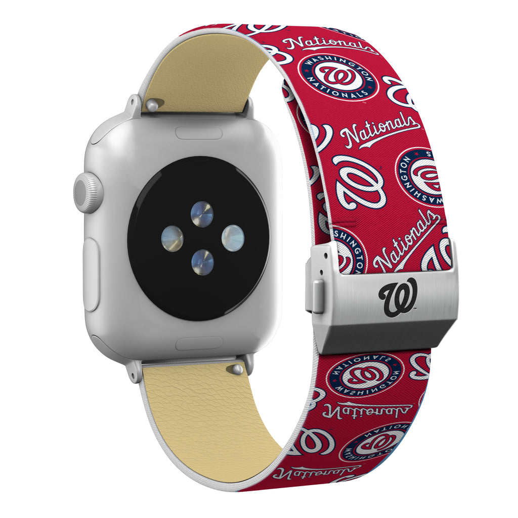 Washington Nationals Full Print Watch Band With Engraved Buckle - AffinityBands
