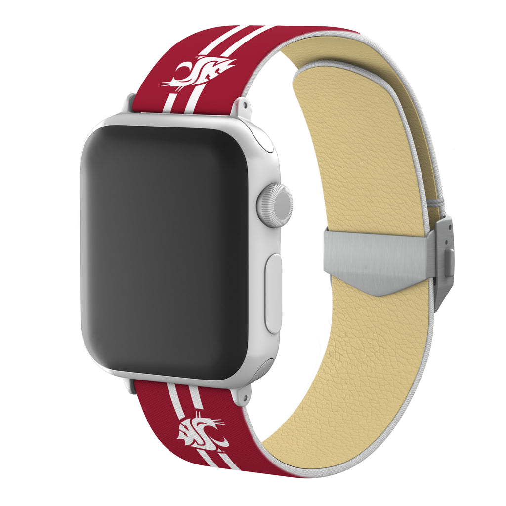 Washington State Cougars Full Print Watch Band With Engraved Buckle - AffinityBands