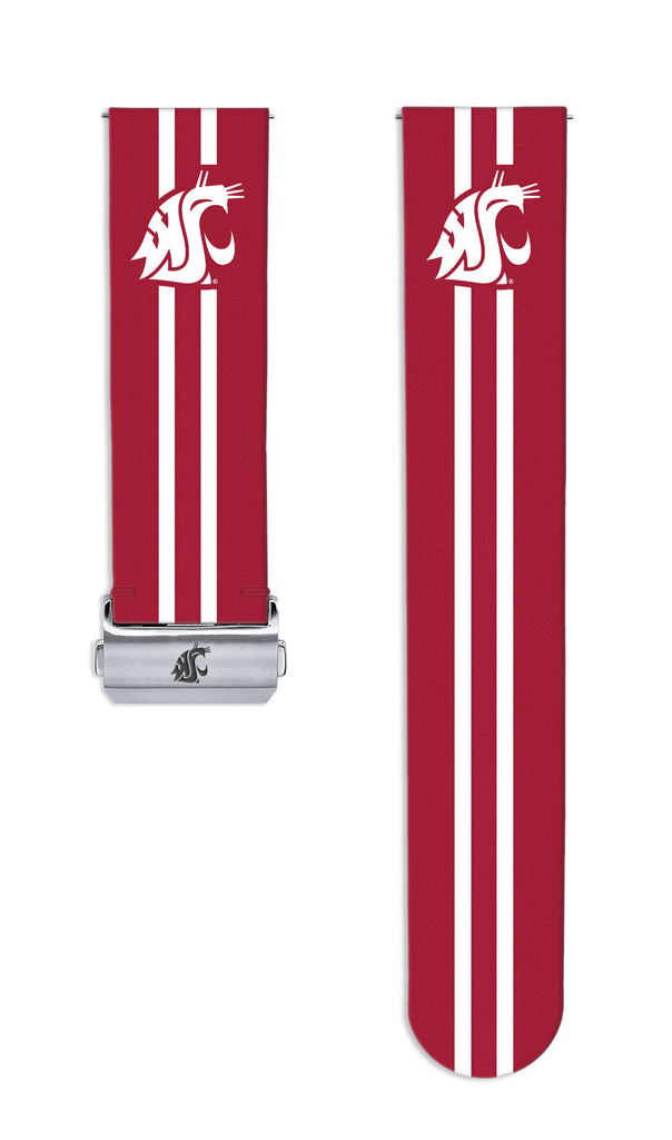 Washington State Cougars Full Print Quick Change Watch Band With Engraved Buckle - AffinityBands