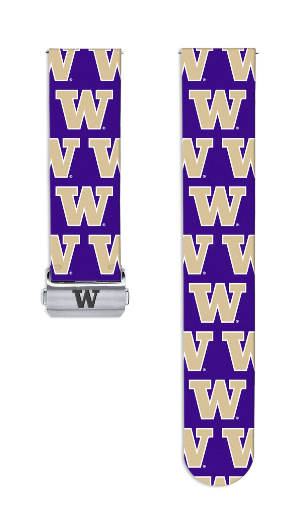 Washington Huskies Full Print Quick Change Watch Band With Engraved Buckle - AffinityBands